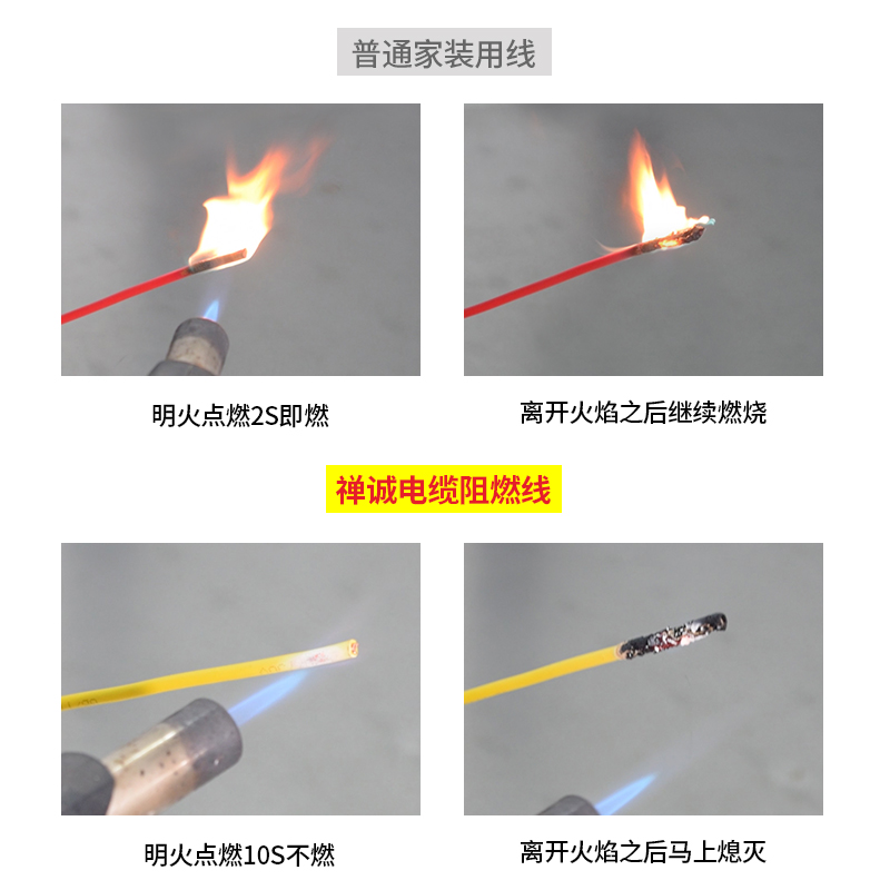 阻燃和普通对比